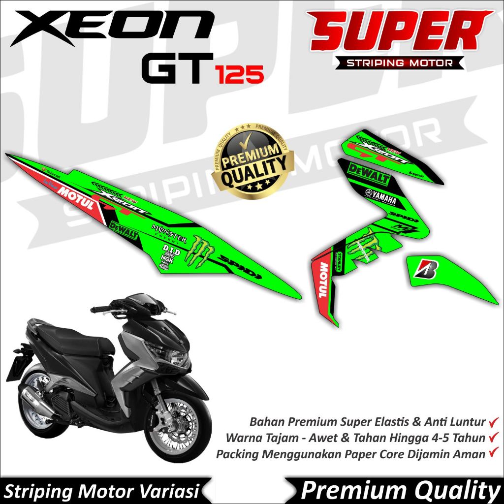 Xeon GT 125 สติ๊กเกอร์ Anti-Fade Cool Xeon GT 125 Striping Yamaha Xeon GT 125 Crutchlow