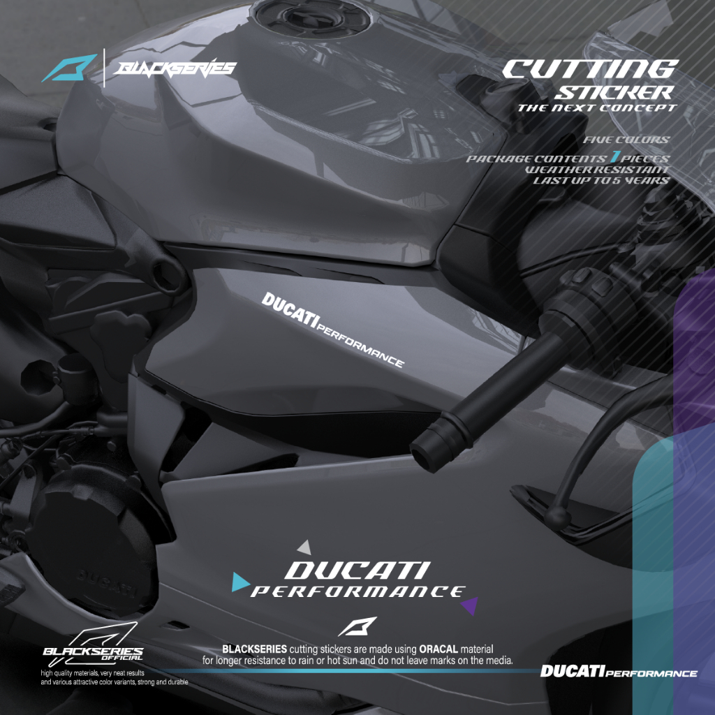 BLACKSERIES | สติ๊กเกอร์ตัด DUCATI Performance | สติ๊กเกอร์ DUCATI