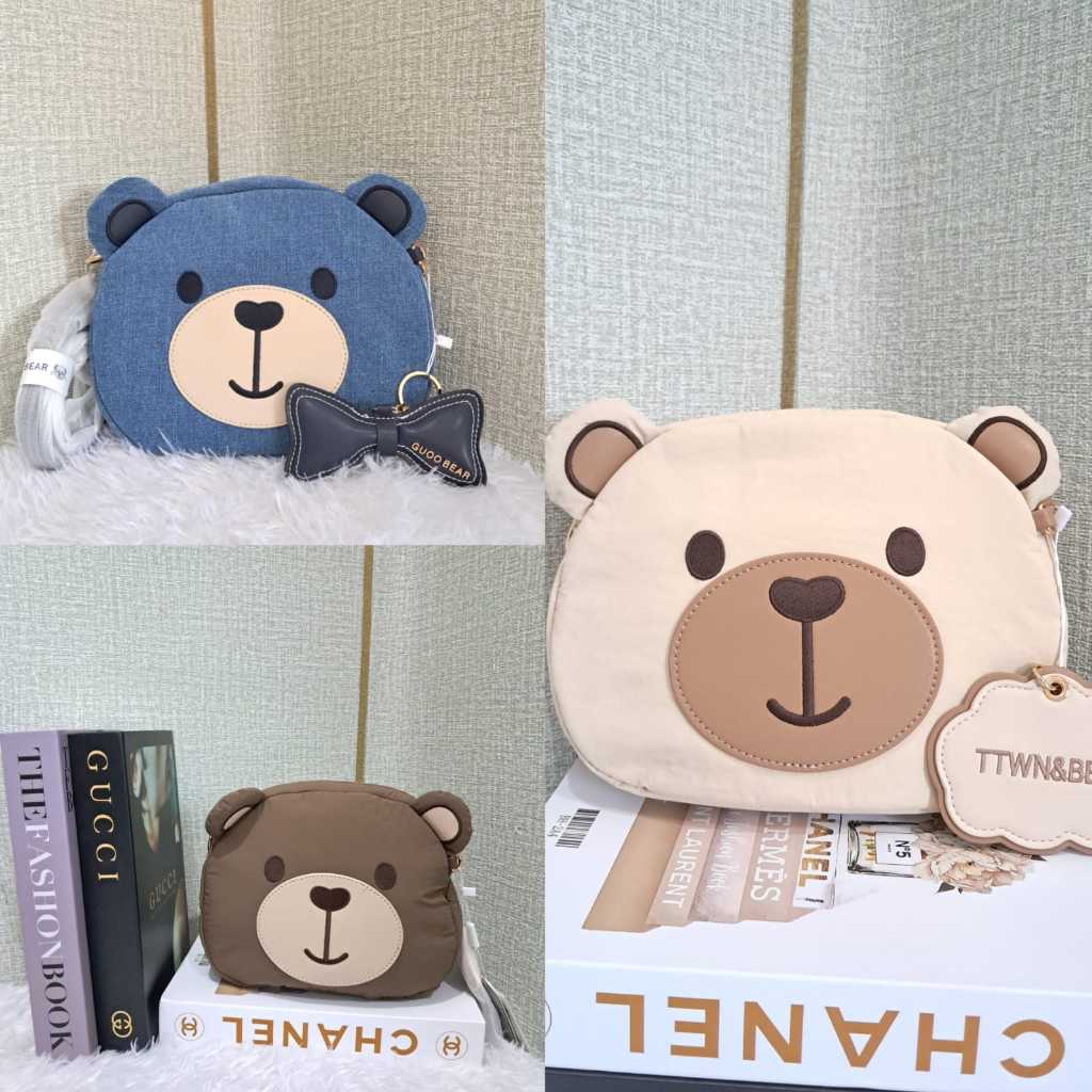 GUO BEAR BANGKOK - GU1292 - GU1227 - TTWN BEAR Womens Sling Bag - BEAR SLING BAG - BEST SLING BAG - 