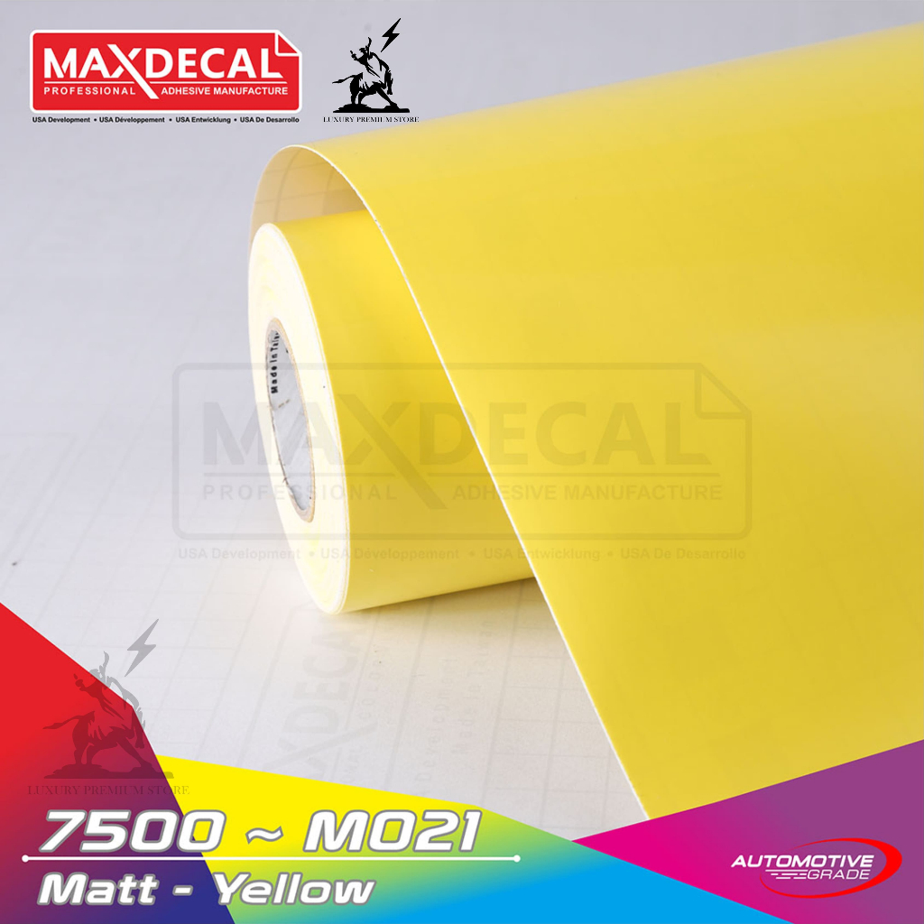 Maxdecal Matt Yellow Sticker 7500-M021