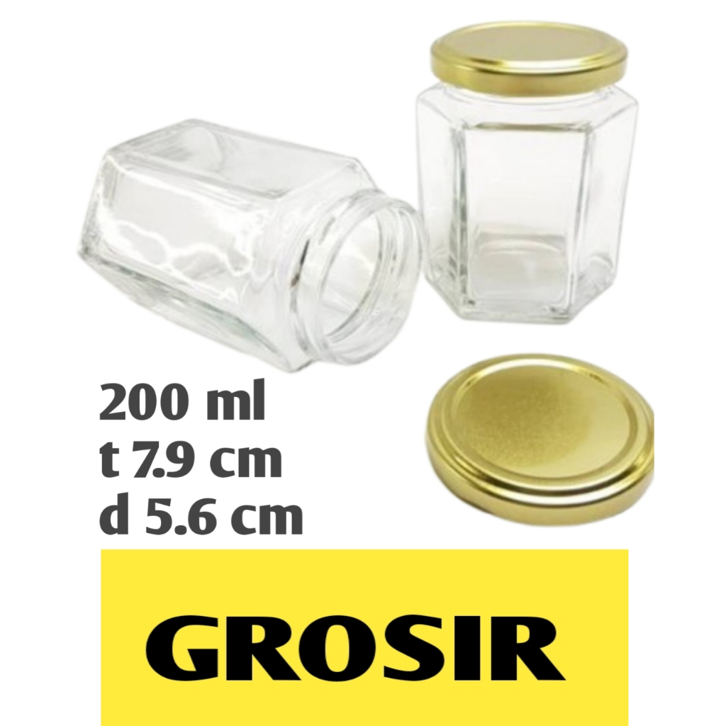 ( / 10 ชิ้น ) HAXONEL GLASS BOTTLE 300ML 195ML // LARGE HEXAGONAL GLASS BOTTLE 300 ML / P1