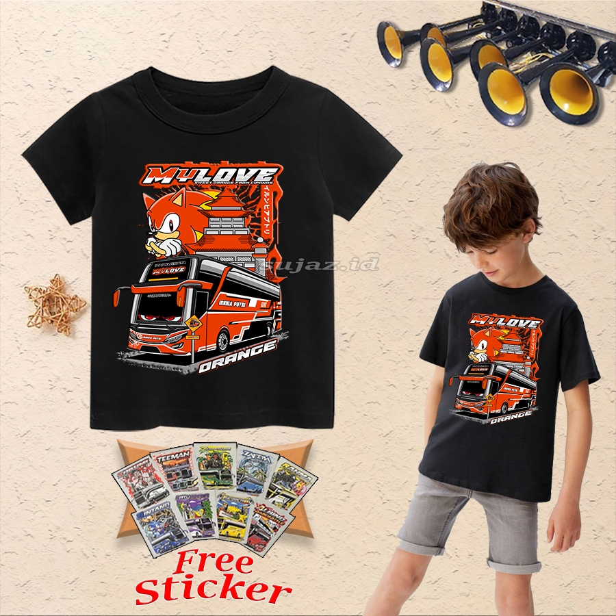 MYLOVE JETBUS 05 Bus เสื้อเด็ก Tellet Bus Vector เสื้อยืดสําหรับชาย 1-12 ปี