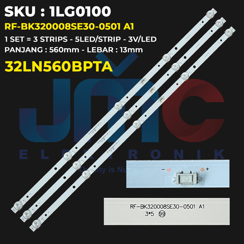 ไฟแบ็คไลท์ LG 32 นิ้ว 32LN560BPTA RF-BK320008Se30-0501 A1