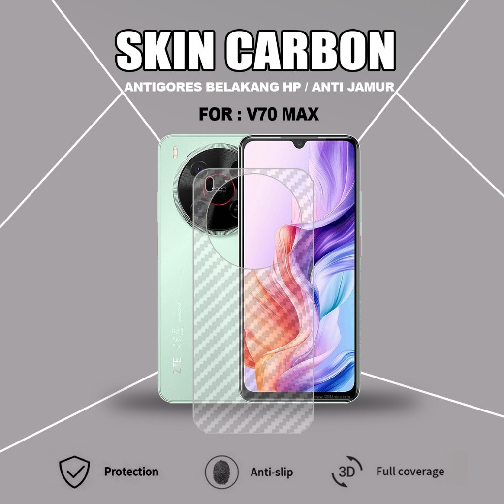 NUBIA V80 MAX ZTE NUBIA V70 MAX SKIN CARBON TRANSPARENT ANTI-SCRATCH BACK NUBIA V80 MAX ZTE NUBIA V7