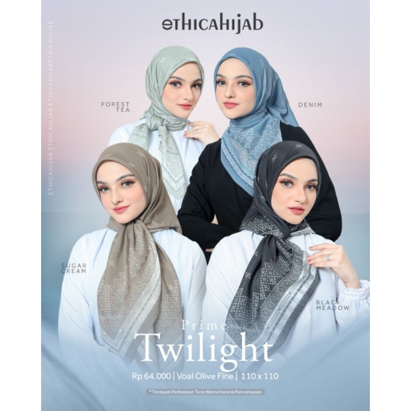 Ethicahijab PRIME TWILIGHT LAST MOTIF RECTANGULAR VEIL MATERIAL HIJAB VOAL DAILY