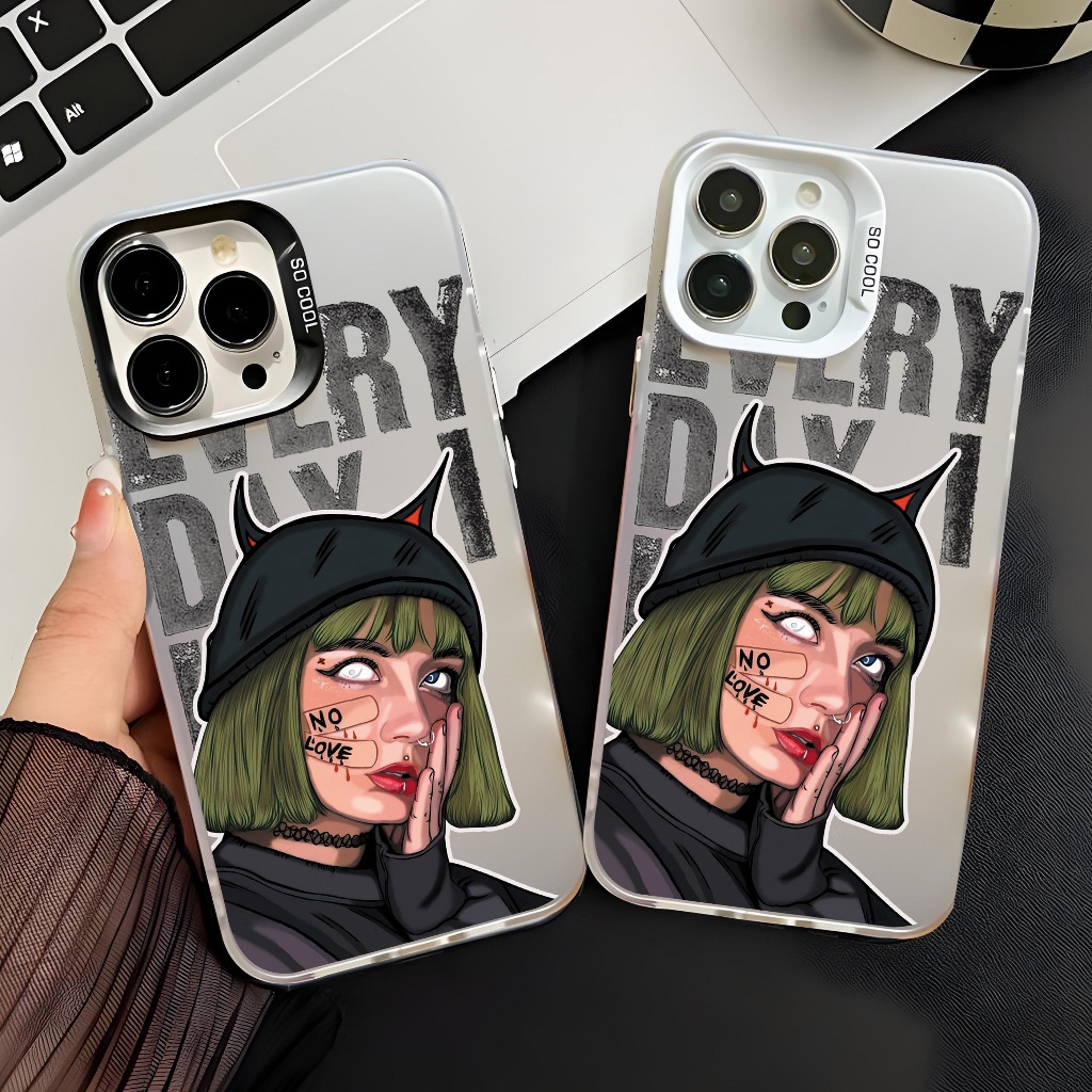 IMD "NO LOVE" case เข้ากันได้กับ Oppo A5s/A7/A11K/A12/A1k/A5 2020 / A9 2020/A16 / A55 4G/A17 / A17K/