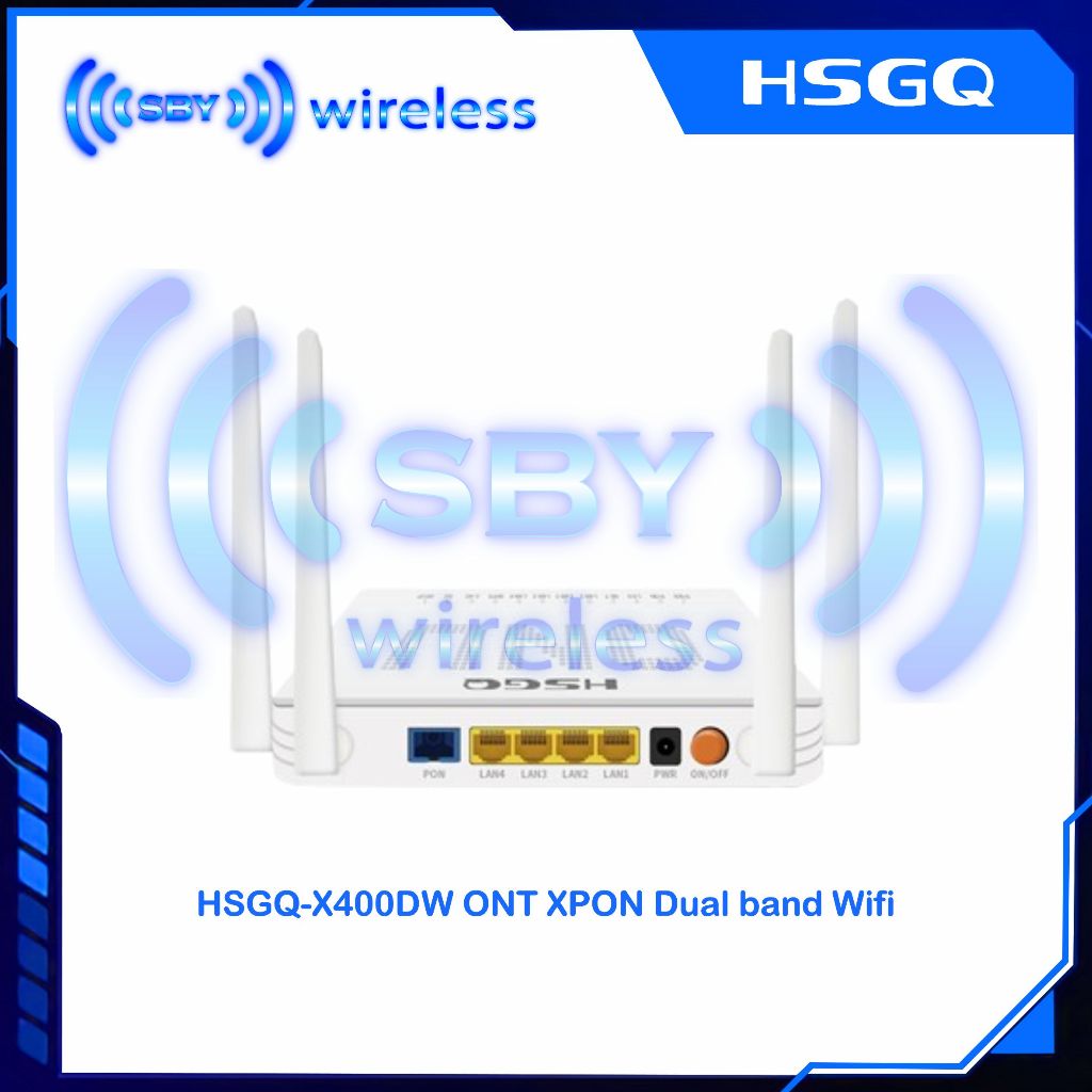 HSGQ-X400DW ONT XPON 4GE+2.4G+5.8G (1200M) ONU Dual band Wifi