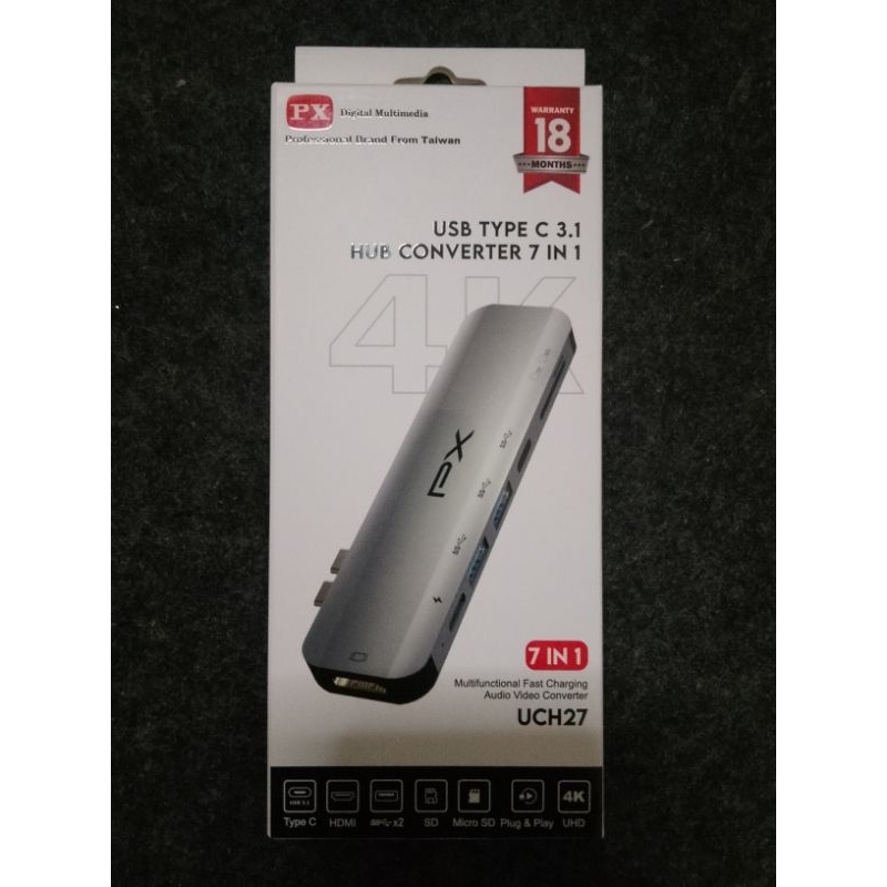 USB C Digital AV Multiport Adapter USB Hub Converter PX UCH27 สําหรับ Macbook Air อย่างเป็นทางการ 18