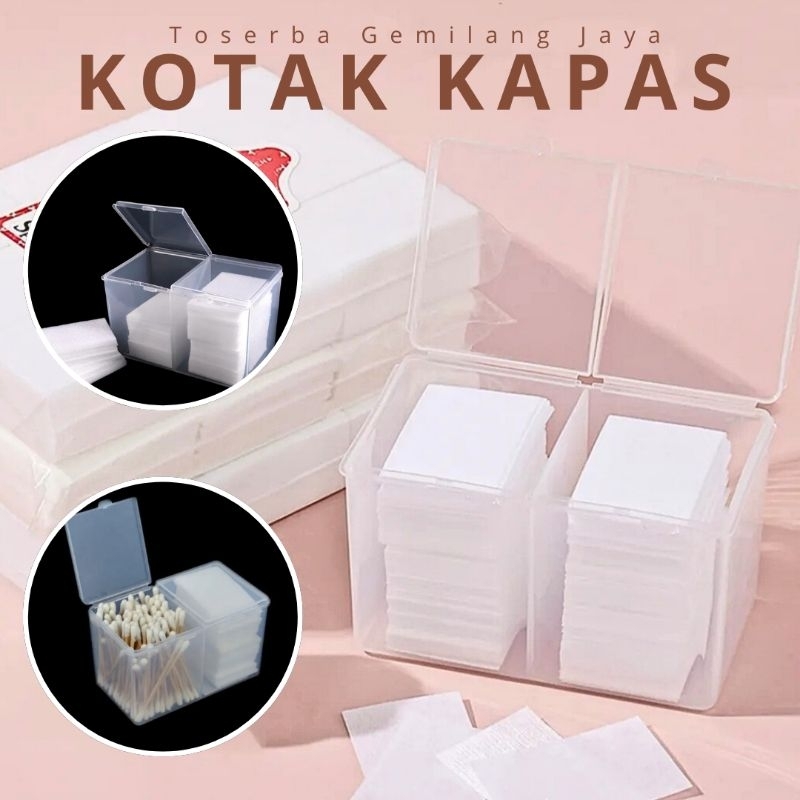 Gemang Jaya Department Store _ Cotton Box Beauty Cotton Organizer Box Plastic Beauty Cotton Box
