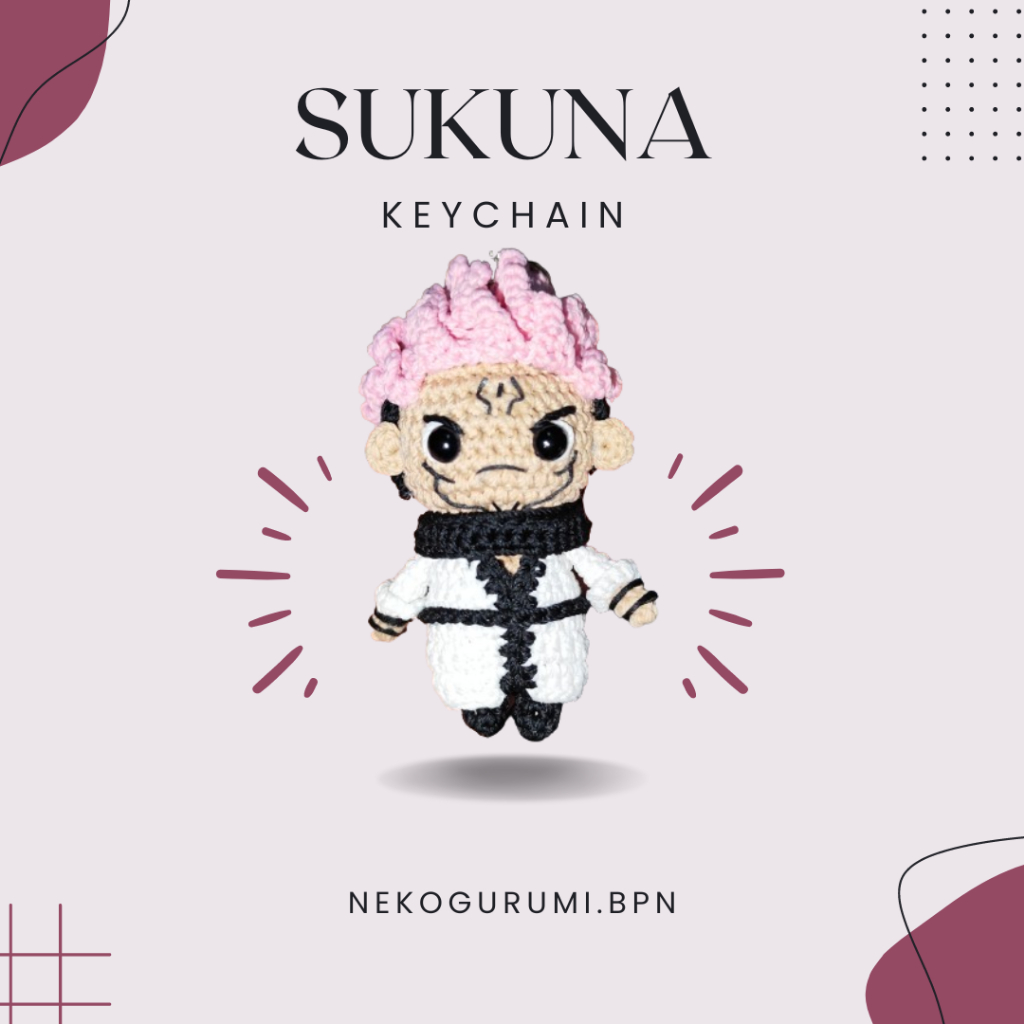 [NEKOGURUMI] SUKUNA AMIGURUMI KEYCHAIN
