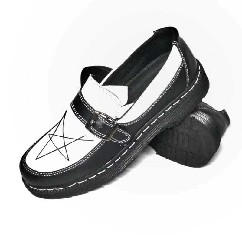 Poang High Black Mens รองเท้าโลฟเฟอร์อย่างเป็นทางการสําหรับสํานักงาน ทํางาน วิทยาลัย และเชิญ