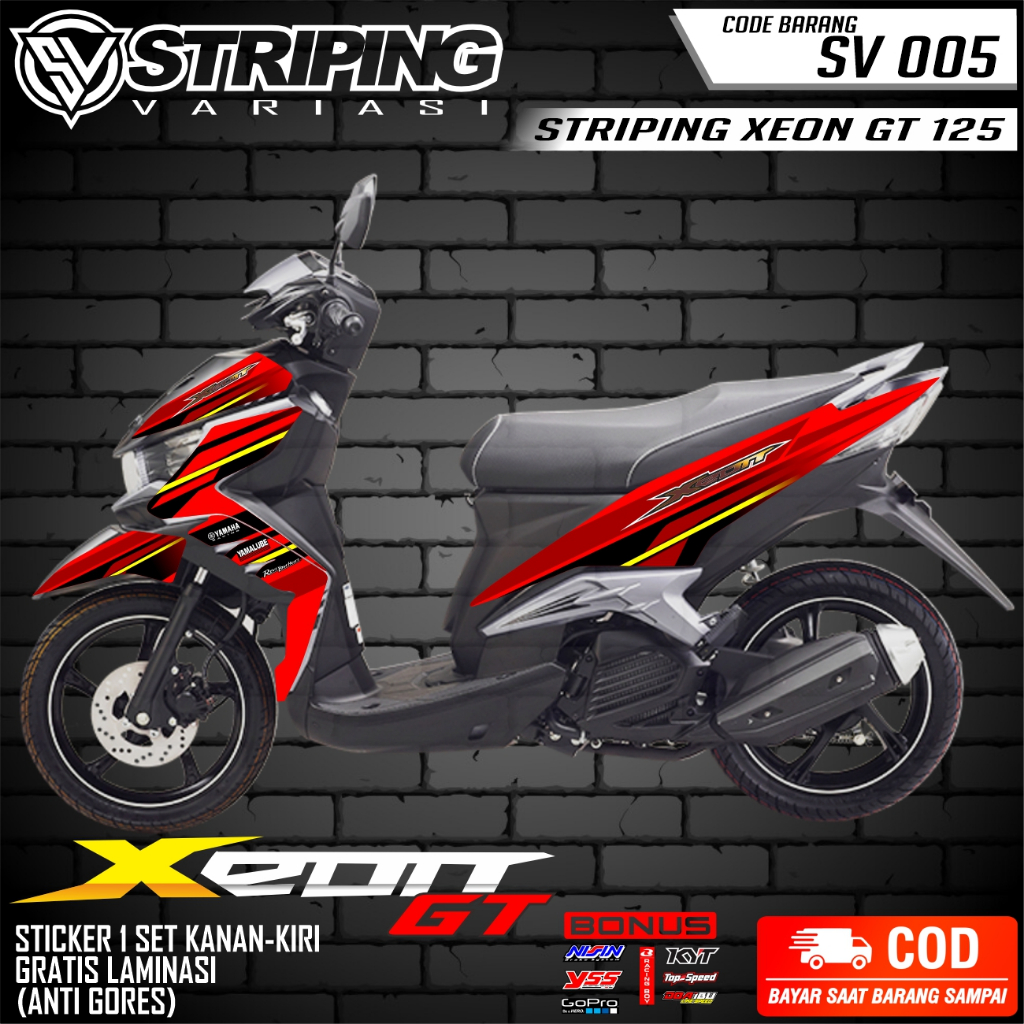 สติ๊กเกอร์ Xeon GT 125 Striping / Xeon GT 125 / คุณภาพ Xeon GT 125 สติ๊กเกอร์ Variations | SV 005