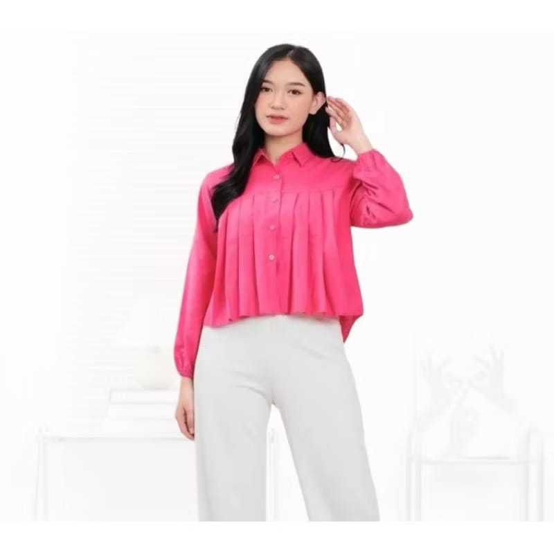 KEMEJA HERA BLOUSE STRIP SHIRT เสื้อพรีเมี่ยม