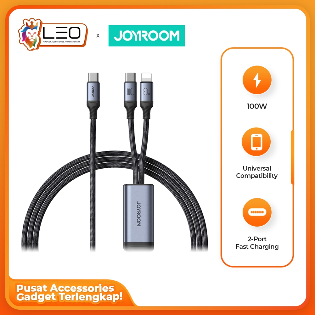 Joyroom A21 2-in-1 Type-C to L+C Data Cable (Speedy Series)