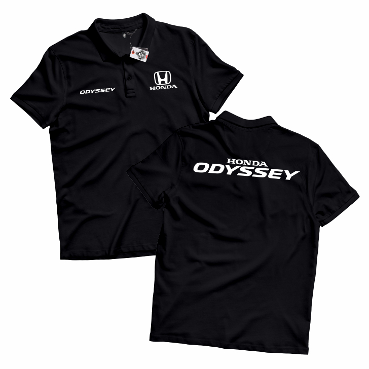 KARIMAKE เสื้อโปโล เสื้อยืดคอปก Unisex พร้อมภาพโลโก้ Honda Odyssey