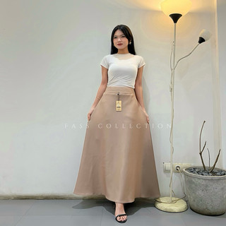 FASS - FUJI Midi Maxi Skirt | Rok Kerja Kuliah Wanita | Rok Wanita Korean Style Formal Casual