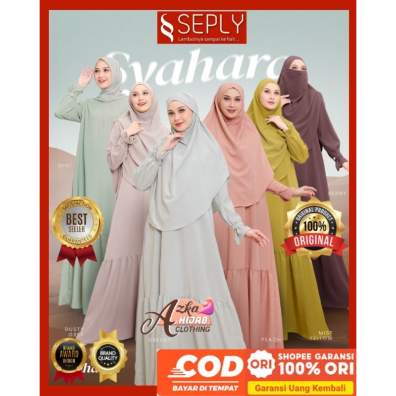 Seply Syahara 01 Gamis Syari Set Khimar Gamis Set Khimar Gamis Syari Set Hijab Gamis Set Hijab