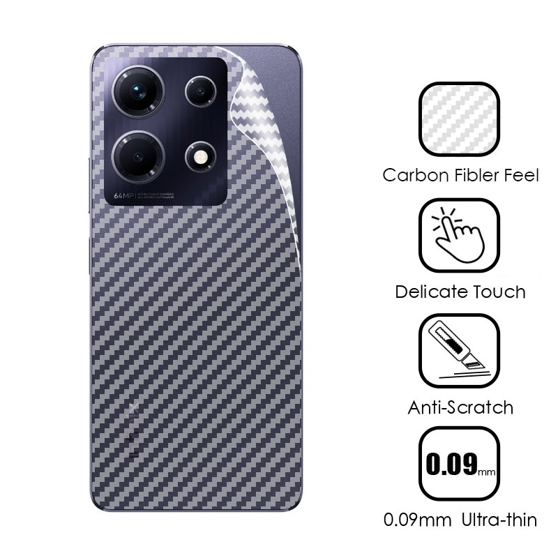 [ Huawei P40 Lite / P40 / P40 Pro / P30 / P30 Lite / P8 Lite ] Garskin Carbon Transparent Garskin St