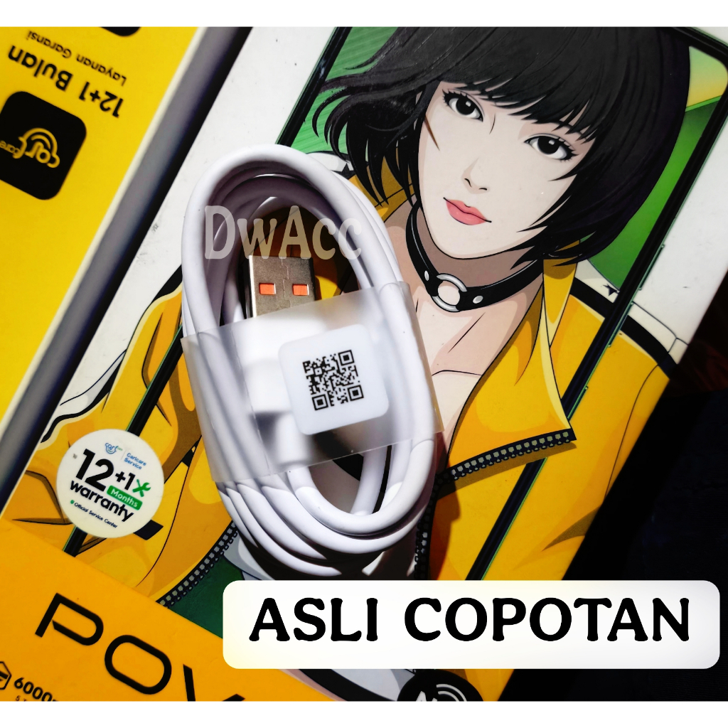 [ CODE 060 ] ของแท้ 100% TECNO POVA 6, POVA 5 PRO Data Cable Fastchargeing 70W 68W