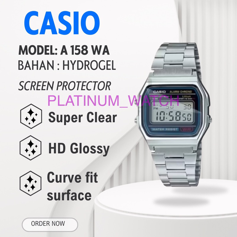 LAYAR HYDROGEL ANTI-SCRATCH สําหรับ CASIO A-158WA A158WA A 158 A158 SCREEN PROTECTOR / GLASS PROTECT
