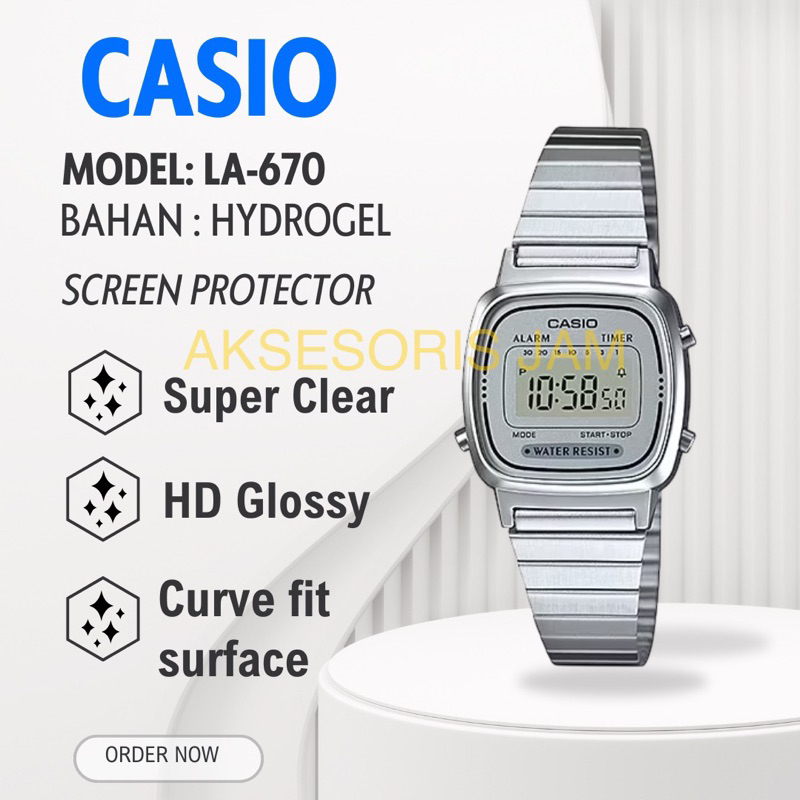 LAYER ANTI-SCRATCH HYDROGEL WATCH CASIO LA-670WA LA 670WA LA 670 SCREEN PROTECTOR / GLASS PROTECTOR 