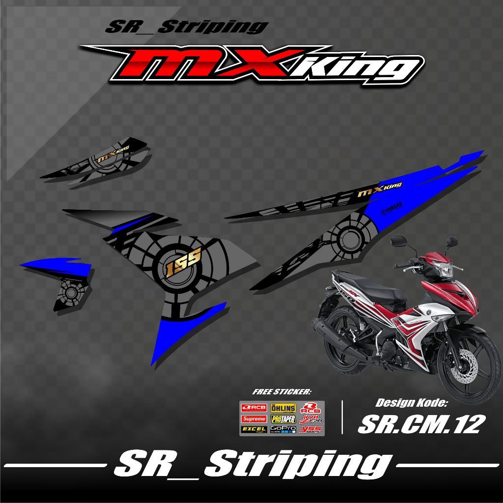 Mx King 150 Striping / Mx King Variation / Mx King 150 / Mx King 150 Sticker / Mx King 150.12 Motorc