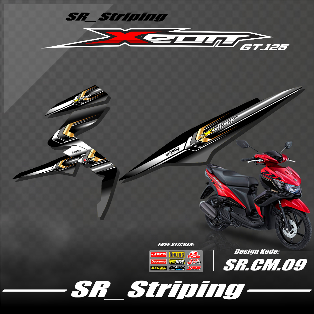 สติ๊กเกอร์ XEON GT 125 Striping / XEON GT 125 / XEON GT 125 Variations / Anti-Fade ฟรี SR.09 สติ๊กเก