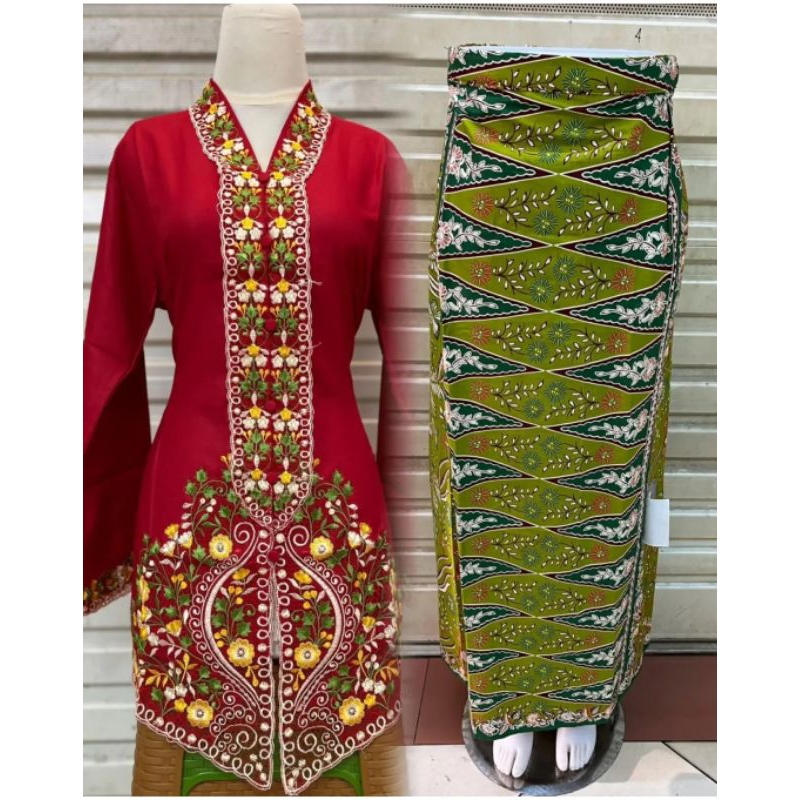 MODERN KEBAYA DRESS // MODERN ENCIM KEBAYA SET // ENCIM EMBROIDERED KEBAYA SET // ENCIM KEBAYA SET