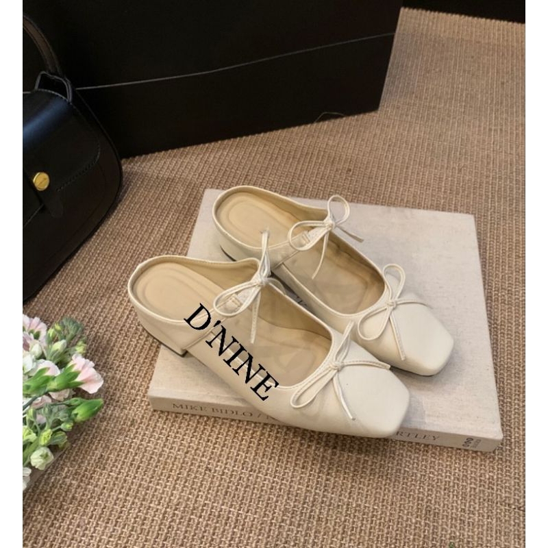 Dnine รองเท้าล่อผู้หญิงพร้อมริบบิ้นส้น 3 ซม. SH 59