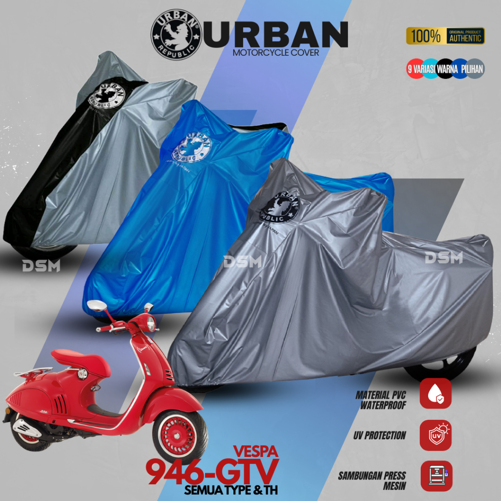 Urban Cover Motor Vespa 946 Snake - Vespa GTV กันน้ํา 100% / ฝาครอบมอเตอร์ Piaggio Vespa
