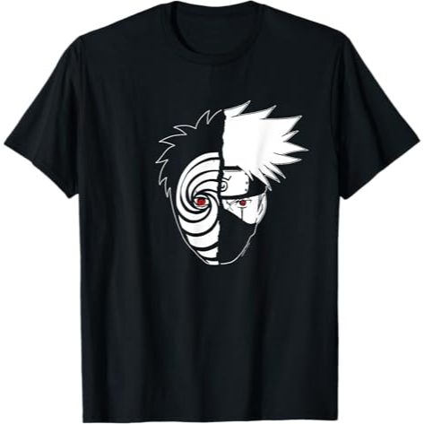 เสื้อยืด Naruto Shippuden Kakashi Tobi Split Face