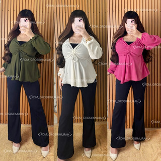 IVANKA BLOUSE / TERMURAH / MODEL SERUT / GRATIS ONGKIR