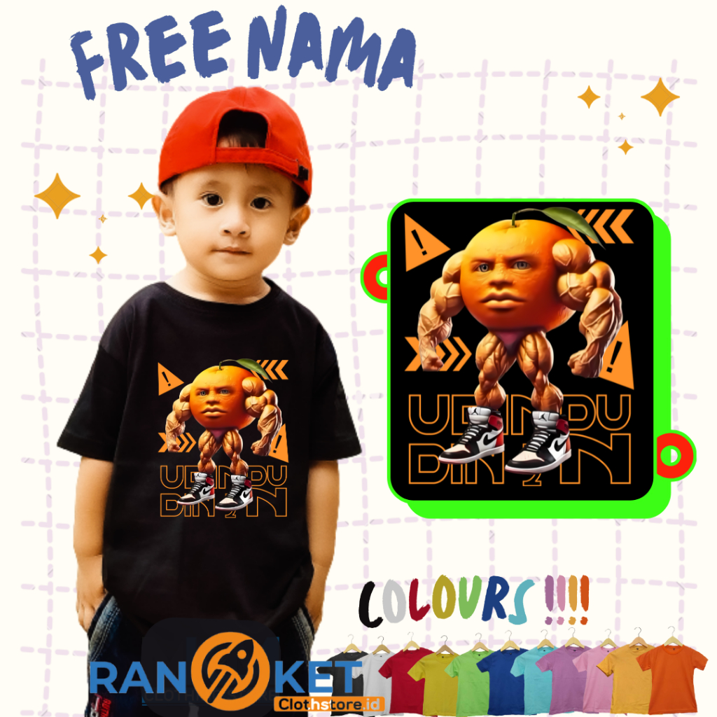 เสื้อยืดเด็ก Udin Dun Din | เสื้อผ้าเด็ก Udin Dun Din | [[ FREE NAME ]]