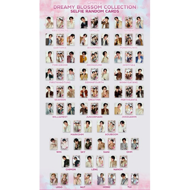 Dreamy Blossom Boys Selfie Photocard Gemini Fourth Pond Phwin Tay New Junior Mark Sky Nani Ohm Pawat