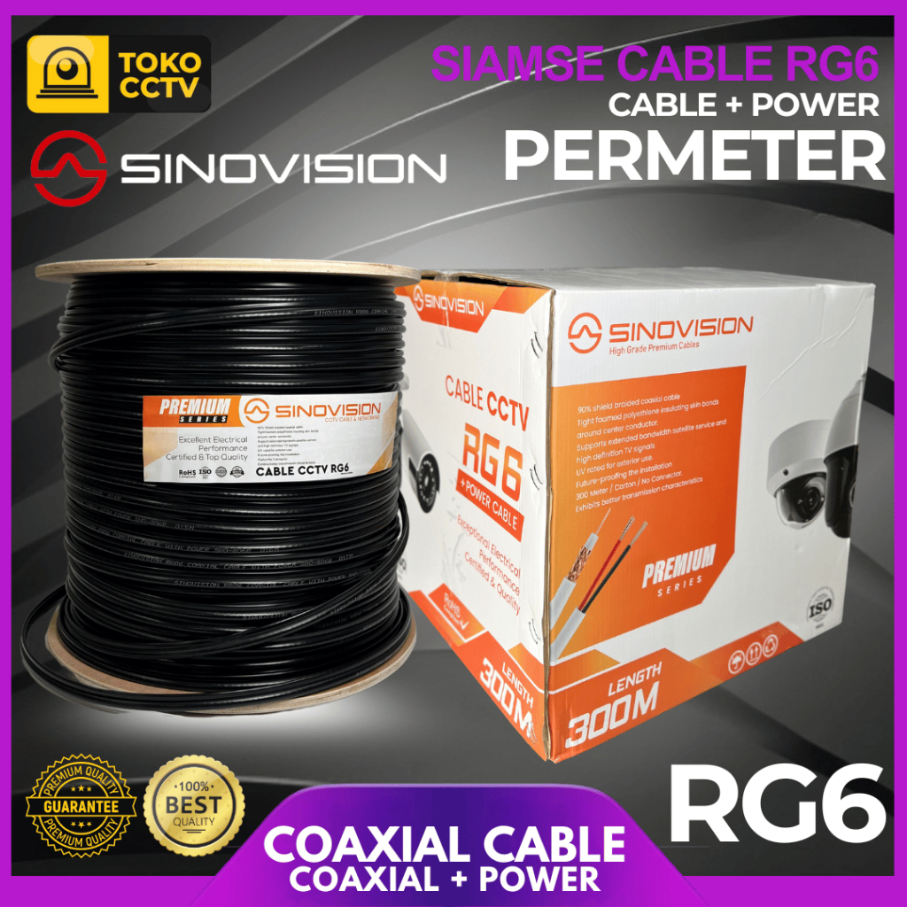 CCTV Coaxial Cable RG6+Power Meter Outdoor Cable Sinovision