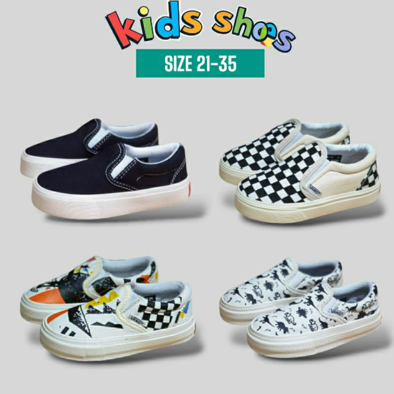 Kids Checkerboard Slip On Chess Shoes / Kids Slip On Shoes / Moma Kids Sneakers