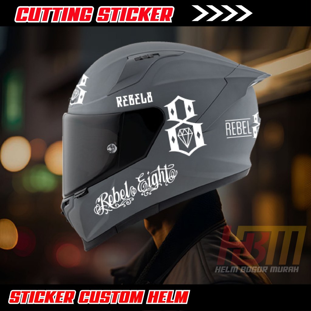 สติ๊กเกอร์ตัดหมวกกันน็อค Rebel 8/ สติ๊กเกอร์หมวกกันน็อค