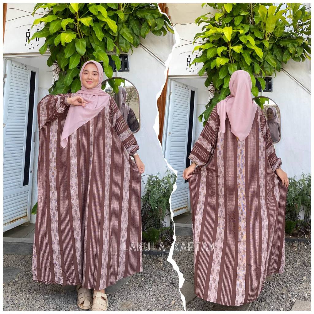 Soraya Kaftan Dress Soraya เรยอนทอลายทแยง super Batik Pekalongan Original