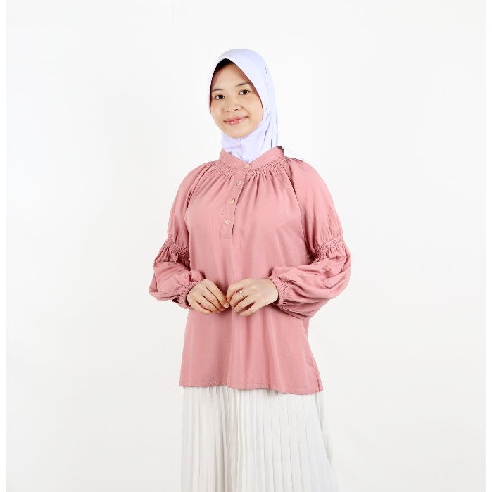 BKA Haerin Classic Smock Top - เสื้อเชิ้ตผู้หญิง Modest