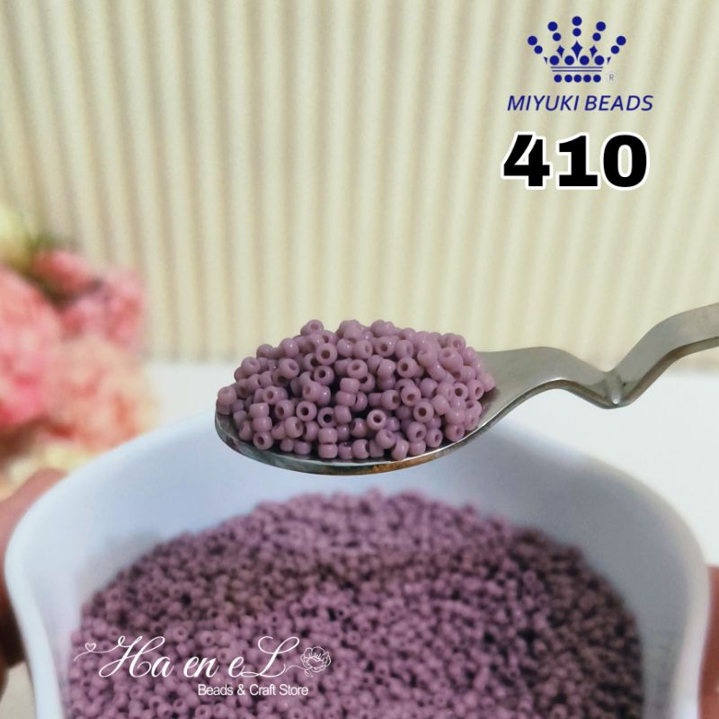UNGU Miyuki เลื่อมเม็ดทราย (RR) ลูกปัดพรีเมี่ยม ขนาด 12/O(sp) & 11/O รหัส 410 (10gr) สีม่วง สีม่วง ส