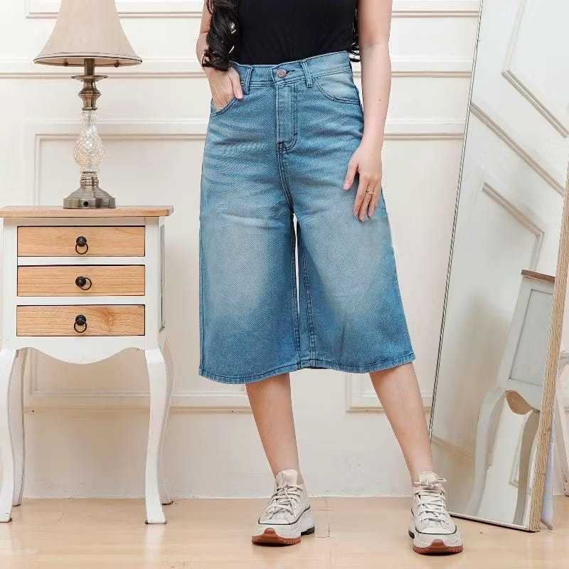 กางเกงยีนส์สั้น Jorts Baggy สําหรับผู้หญิงและผู้ชาย SKATER