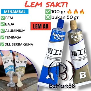 Lem Epoxy AB 100gram Lem Anti Bocor Penambal Besi Steel Penambal Knalpot