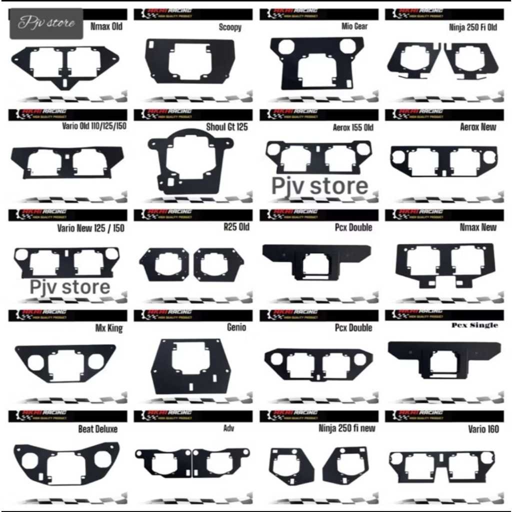 Biled Projie Light Brekets 2,5 และ 3 นิ้ว All Variants Matic Mio Gear beat, aerox, Nmax new/old, vario 150/125, Ninja fi new Ninja 250 fi old vario, techno พีซีเอ็กซ์, โฆษณา