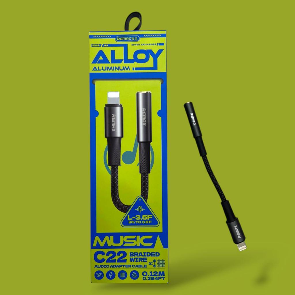 สาย Remax Jack to iPhone C22 / สาย IPHONE เป็น AUX CONNECTION / สายเชื่อมต่อ IPHONE เพื่อ HENSED HOL