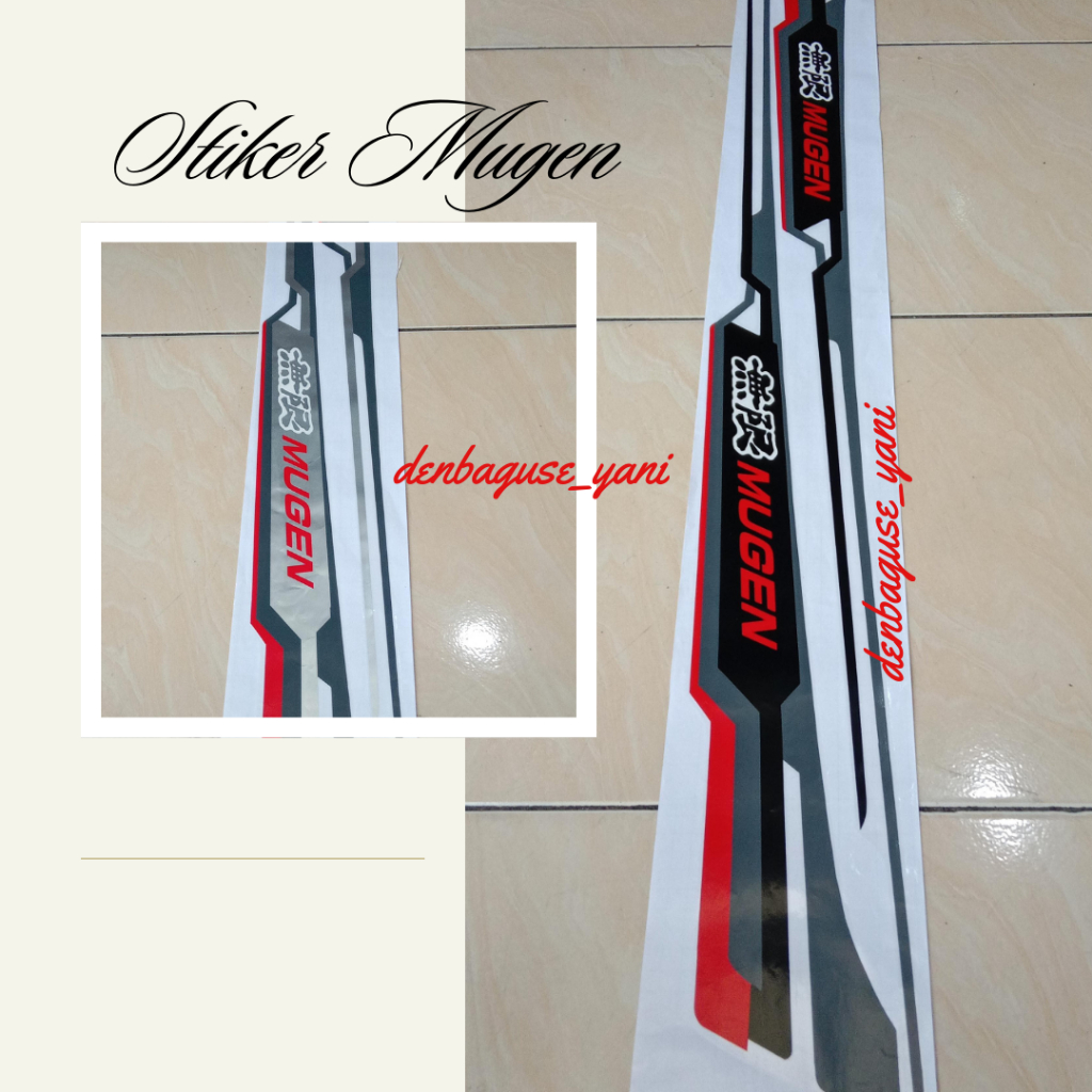 Honda Hrv Brv Jazz Mobilio Mugen รุ่น Side Body List สติ๊กเกอร์
