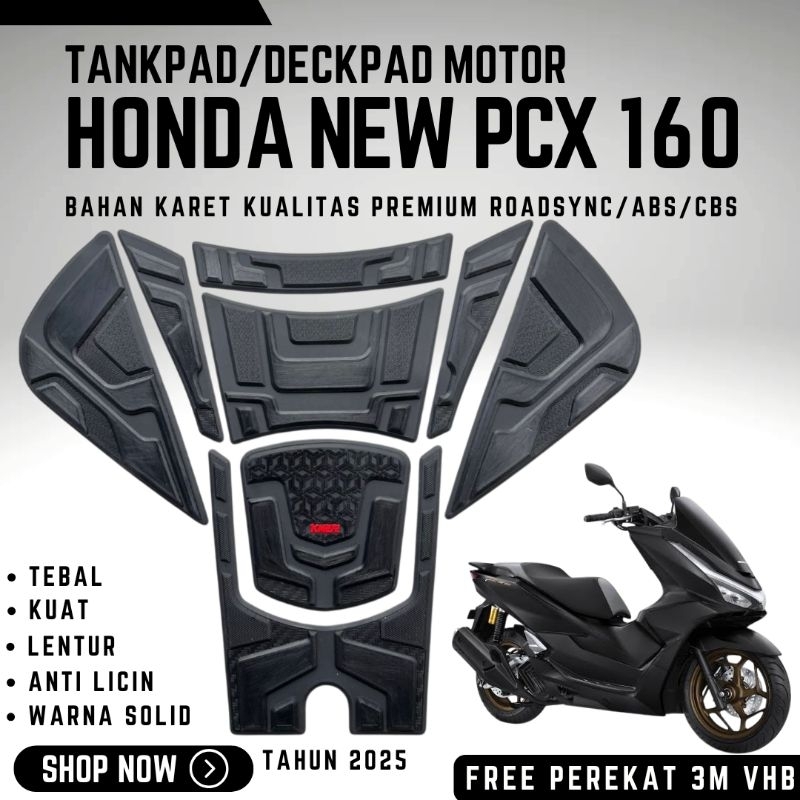 DECKPAD PCX 160 ROADSYNC/ABS/CBS YEAR 2025 | PCX 160 TANKPAD | อุปกรณ์เสริมยาง PCX 160