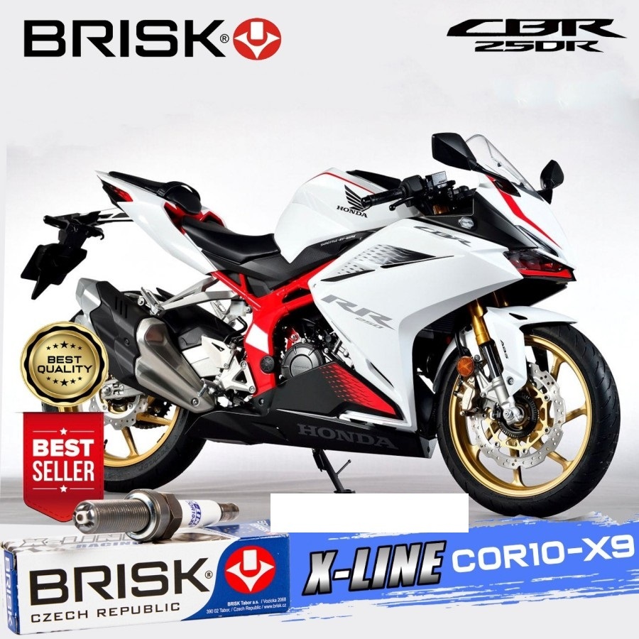 หัวเทียน Brisk พรีเมี่ยมประเภท Xline COR10-x9 เหมาะสําหรับ Honda CBR 250rr