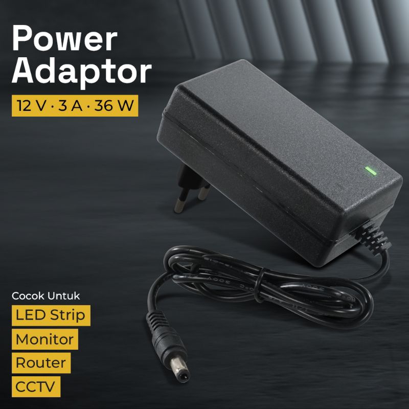 อะแดปเตอร์ 12v 3A สําหรับ HDD SSD DC กล้องวงจรปิดปั๊ม