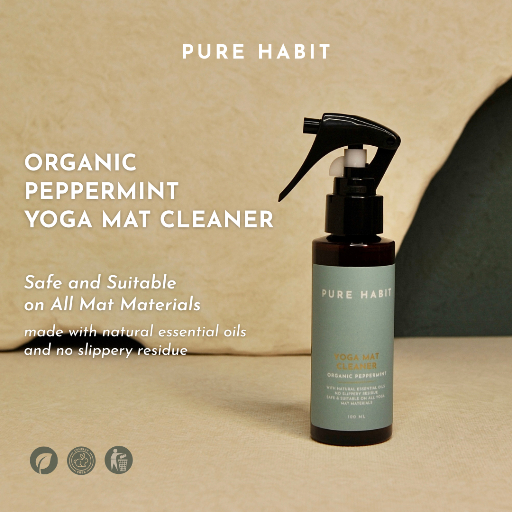 PURE HABIT Peppermint Yoga Mat Spray Cleaner Natural Antibiotic 100ml