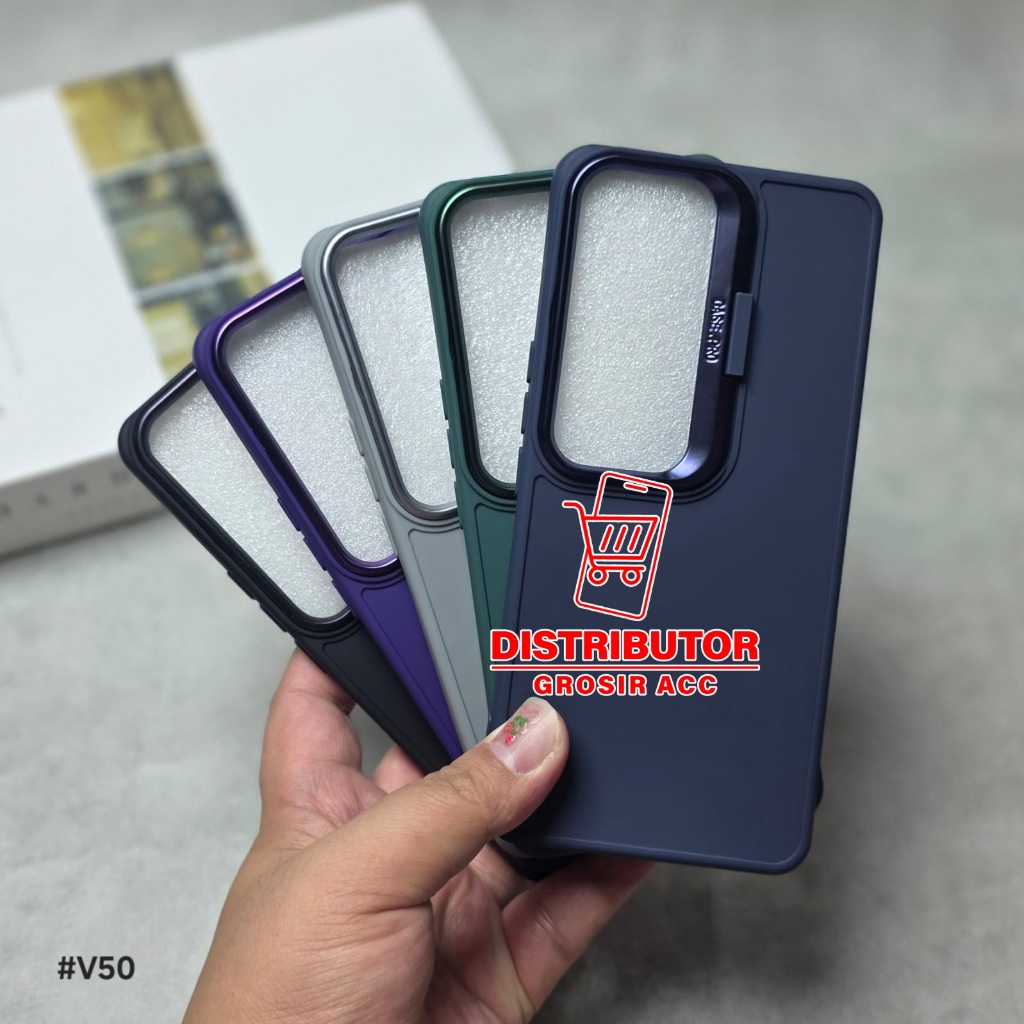 VIVO V50 CASE MACAROON STAND เคสกล้อง KICKSTAND CAMERA VIVO V50